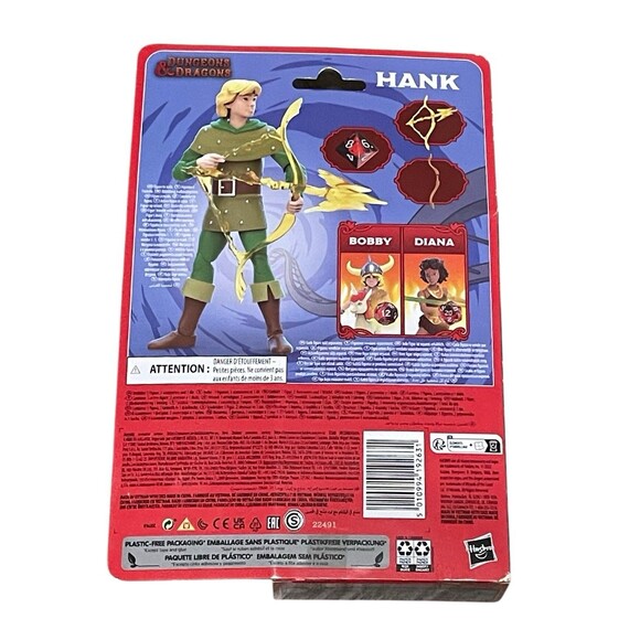 Dungeons and Dragons Cartoon Animated Classics Hank 6" Action Figure 40th NEW - Picture 2 of 2
